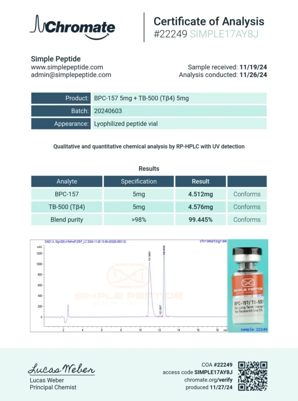 BPC-157/TB-500 Blend 5/5MG - Image 3